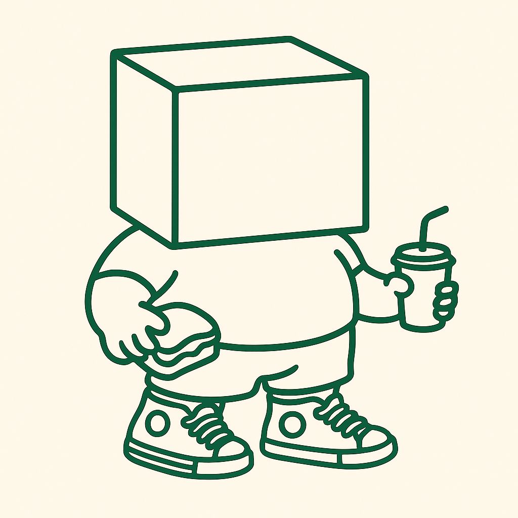 Box Head Mascot Character